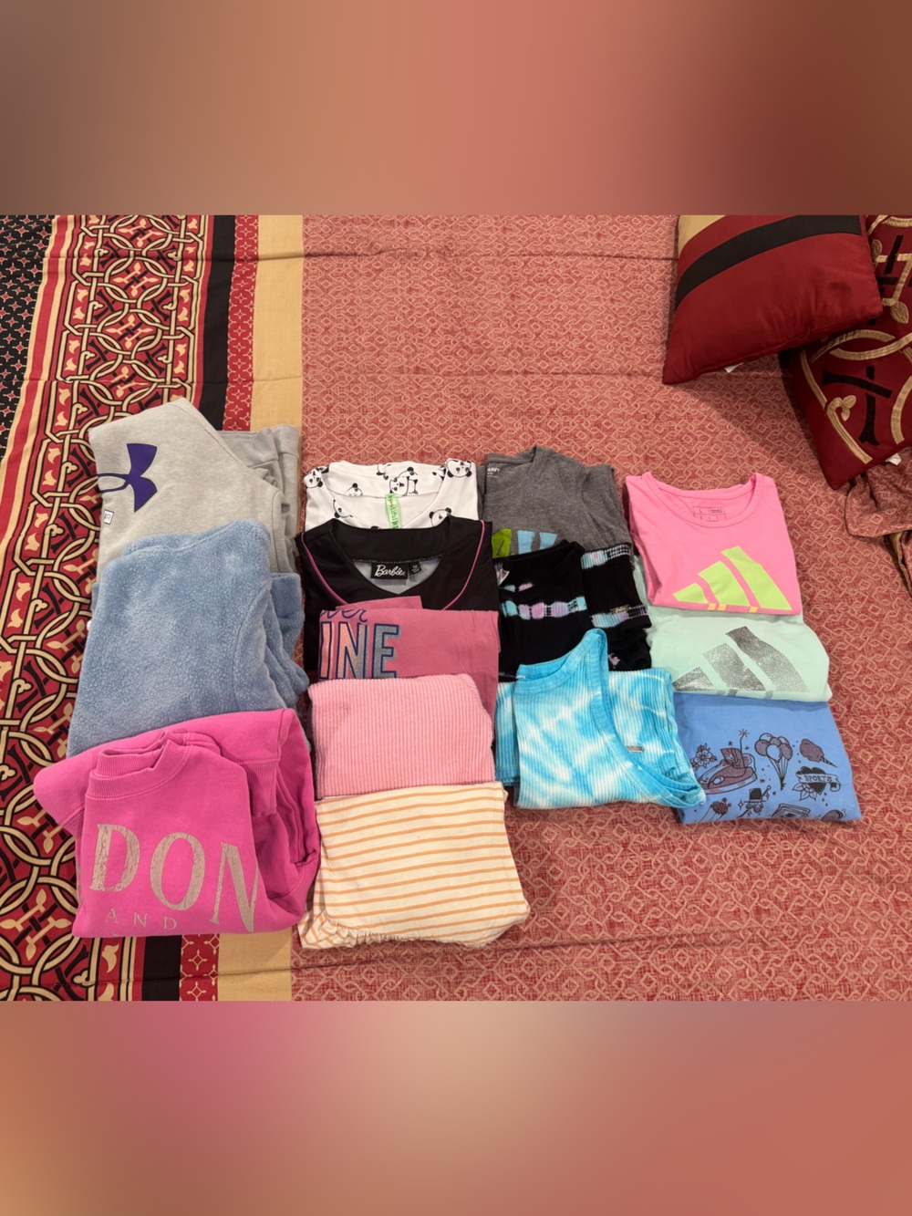 Mixed Girls Tops Bundle - Pink, Blue, Gray, Mint, Black